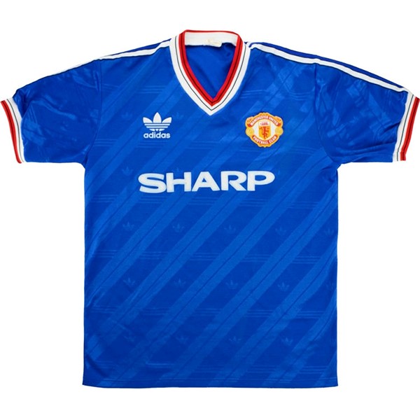 Tailandia Camiseta Manchester United Tercera Equipación Retro 1986 1988 Azul